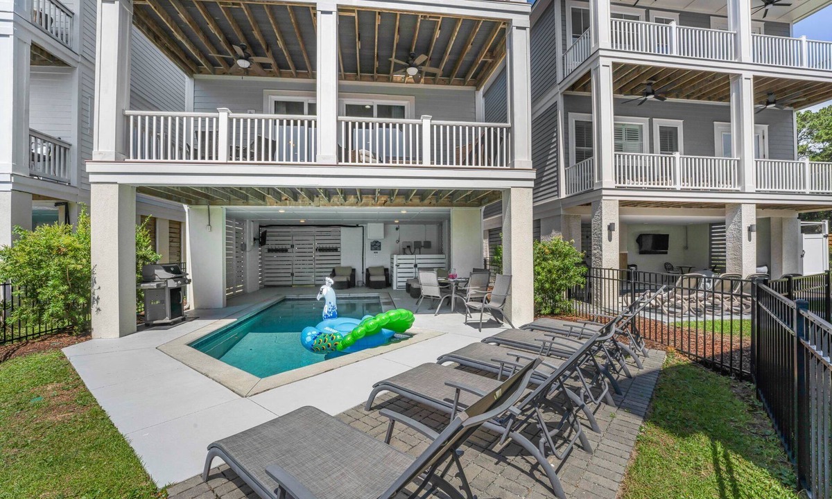 Folly Field House | 100 Luxury Pool Home | Media Room | Walk to Beach