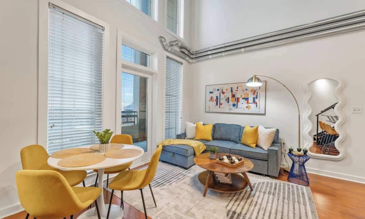 Atlantic Station Area Apartment | 2 Bed Loft with Balcony and City Views