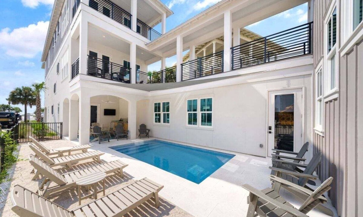 Chivas Bluff House | Big Beach Watch: Walk to Beach Access - Private Pool - Sleeps 21