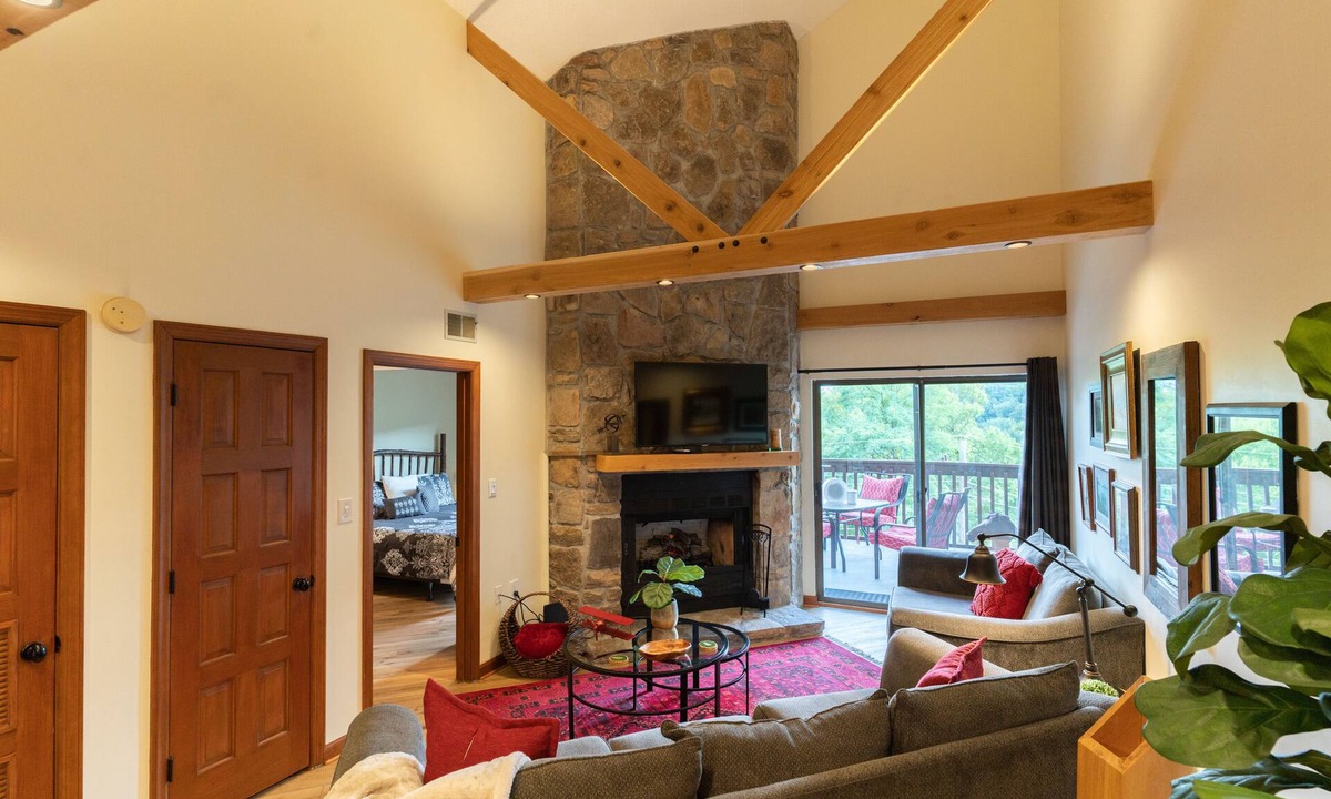 Chalet Village Condo | Comfortable, classy condo with view of Mt. LeConte.