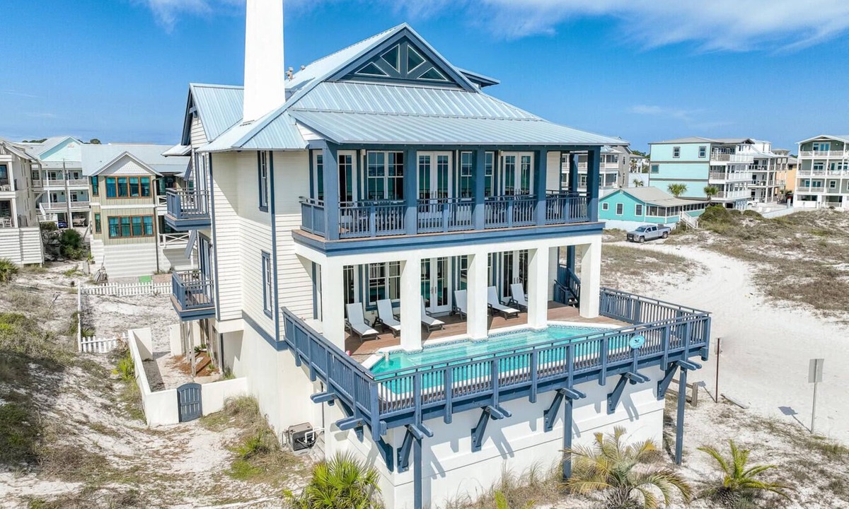 Grayton Beach House | Completely Renovated Gulf Front Home with Private Pool and Panoramic Views!