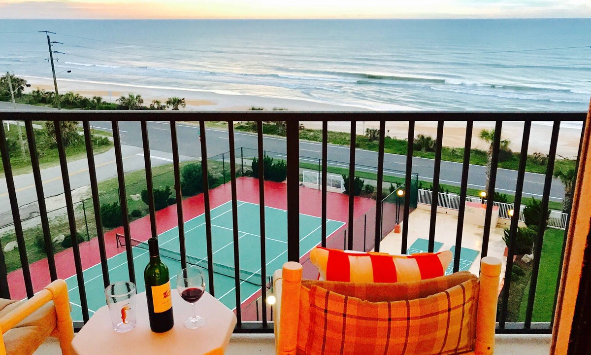 Flagler Beach Condo | Dramatic 6th floor ocean views from all rooms, easy beach access, heated pool