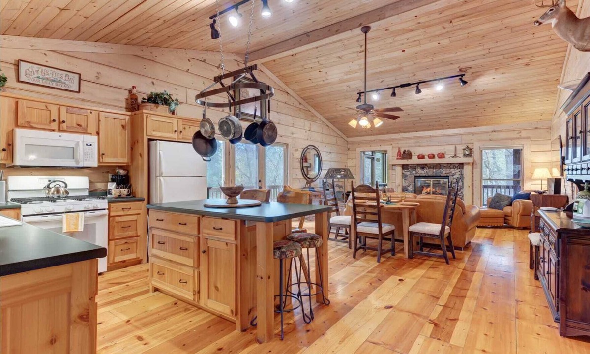 Ellijay Cabin | Ellijay Couples Cabin w/ River Access! Wet Bar