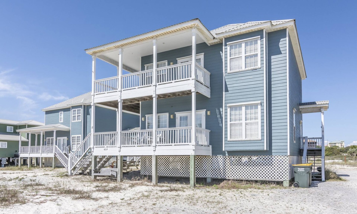 Fort Morgan House | Great Beach House with lots of porches. Completely Updated in 2021