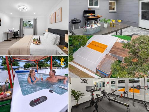 Featherock House | Home with Pickleball Court Private Gym Big Backyard