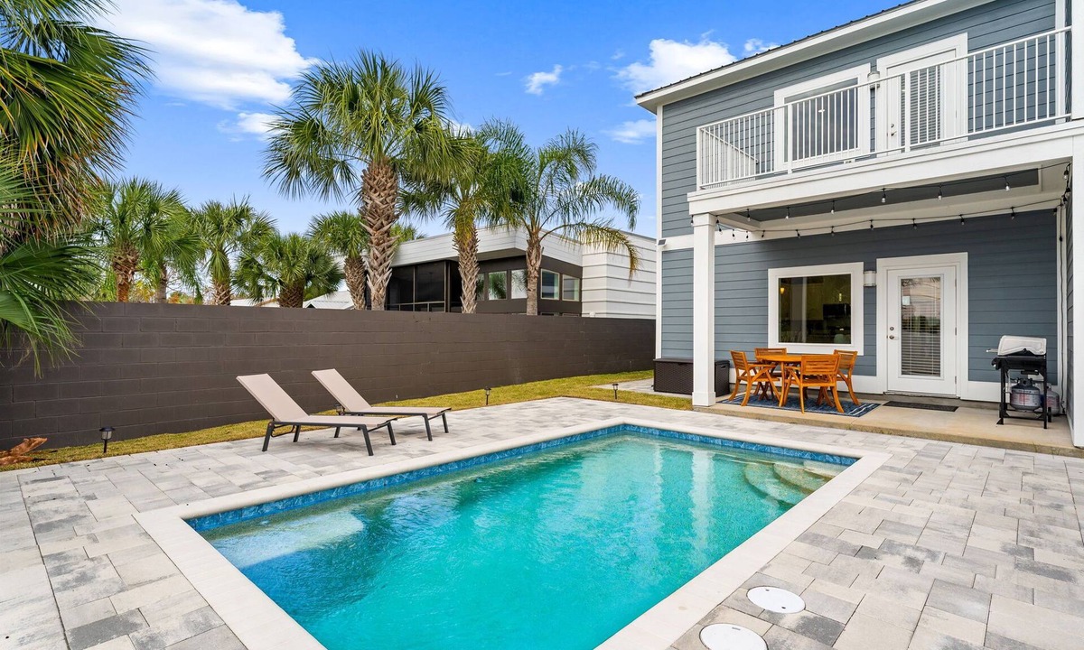 Bid-a-wee Beach House | Horizon Dreams B | One Block from Beach, Private Pool, Fenced Yard