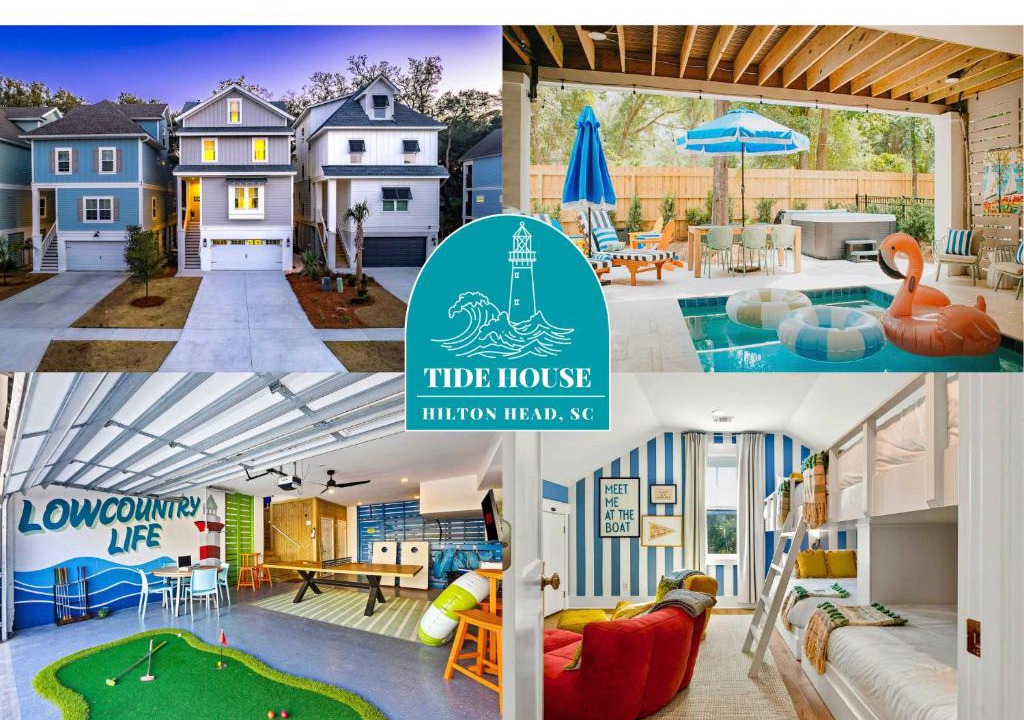 Folly Field House | Luxury 6 Br Sleeps 18 Private Heated Pool Fire Pit