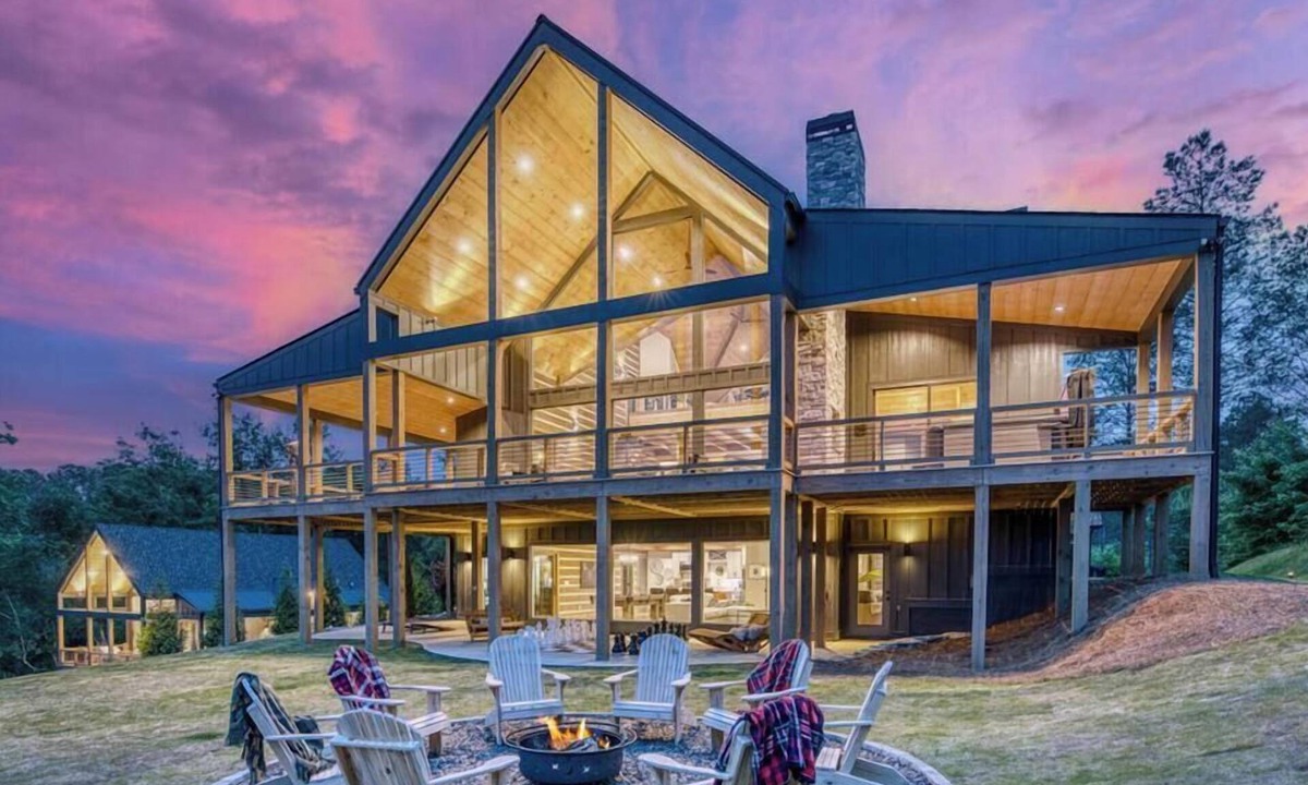 Ellijay Cabin | Luxury Mountain Retreat with Hot Tub, Sauna, and Theater