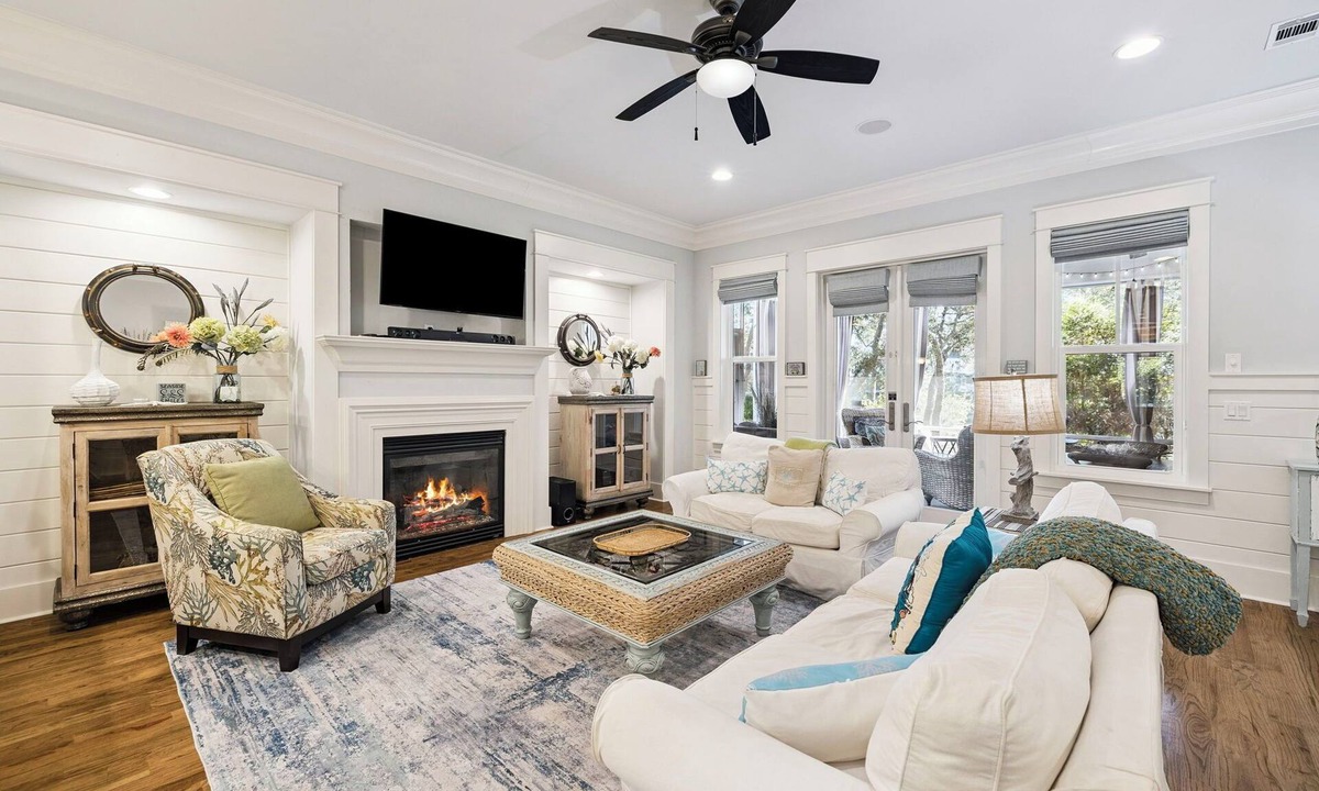 WaterSound West Beach House | Luxury retreat with screened porch, BBQ, pond view, firepit, pool & beach access