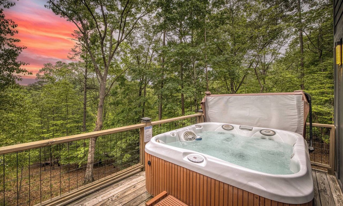 Ellijay Cabin | New-Modern-Private-Hottub-Fireplace-Resort Access-Pool-Fitness-View-Dog Friendly