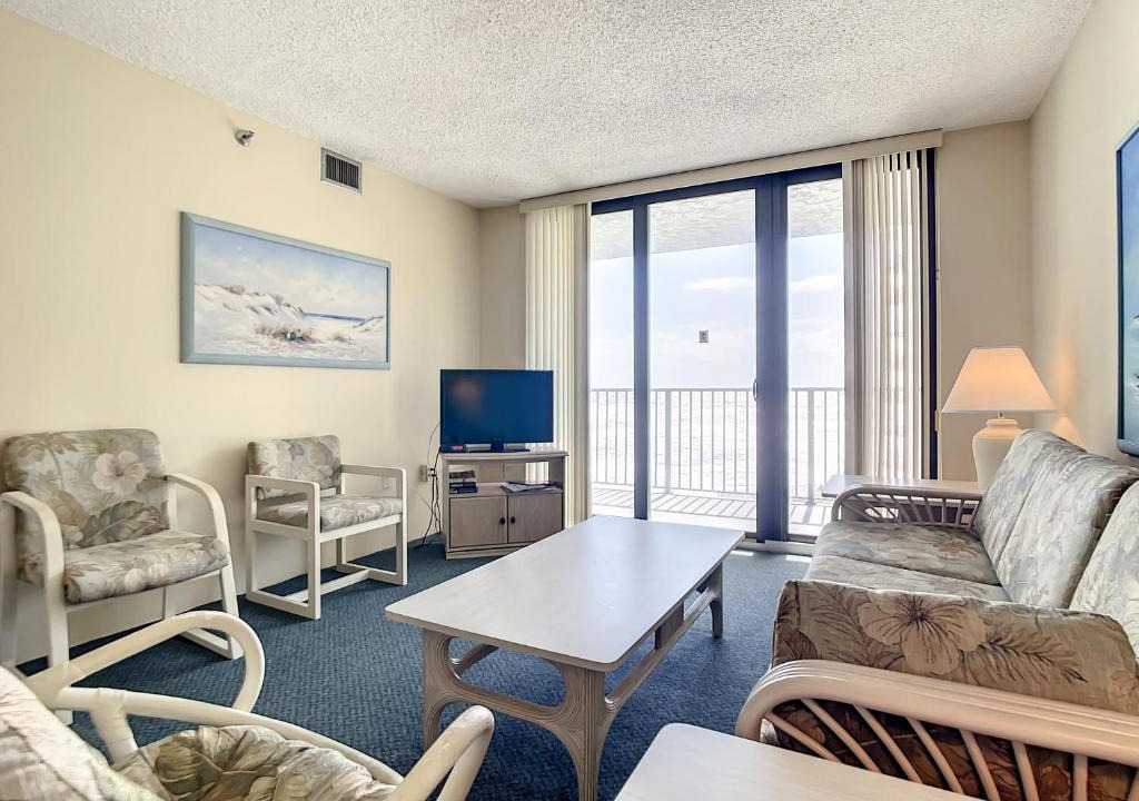 New Smyrna Beach Apartment | Ocean View with a beachfront pool at Ocean Trillium Condo ~ 402