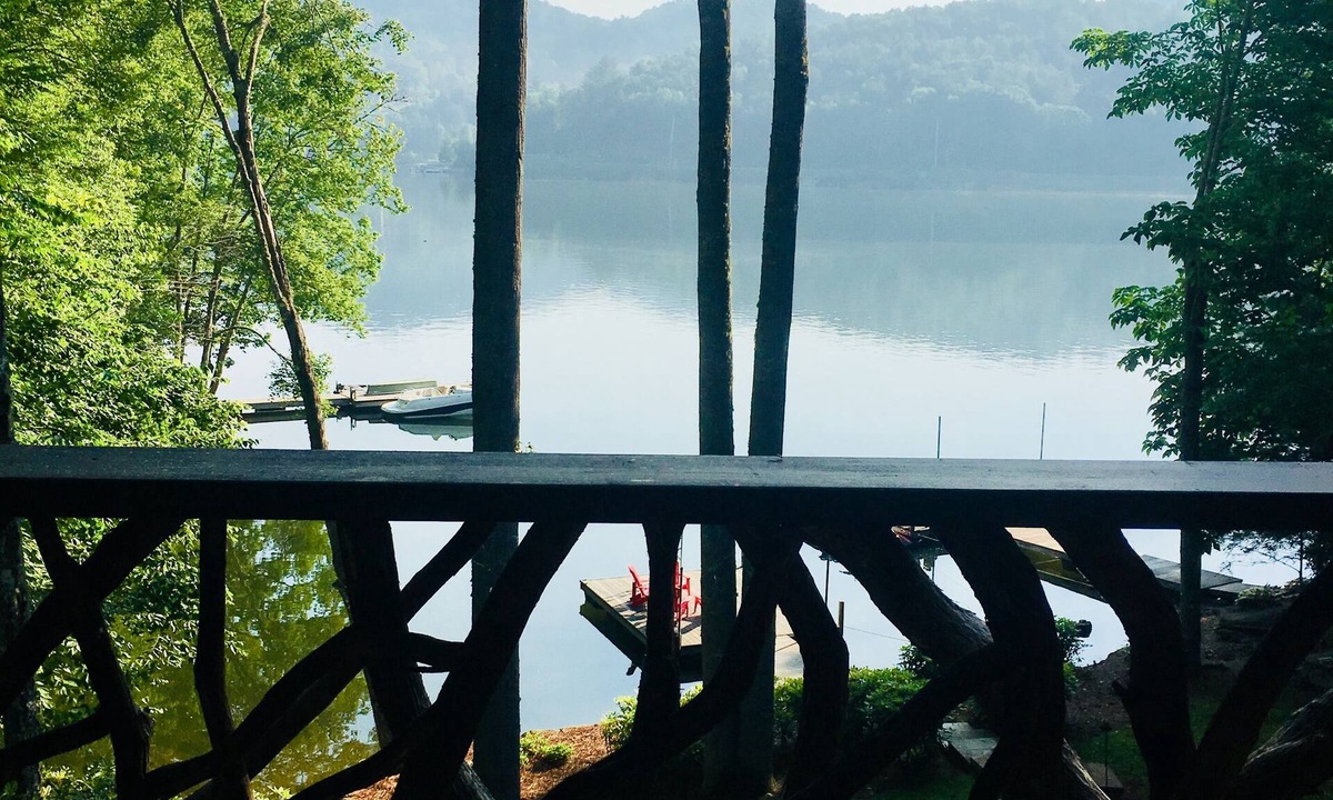 Cashiers Cabin | ON LAKE &GORGEOUS Big porches,Fireplace & private dock. Cashiers 3 mi Downtown