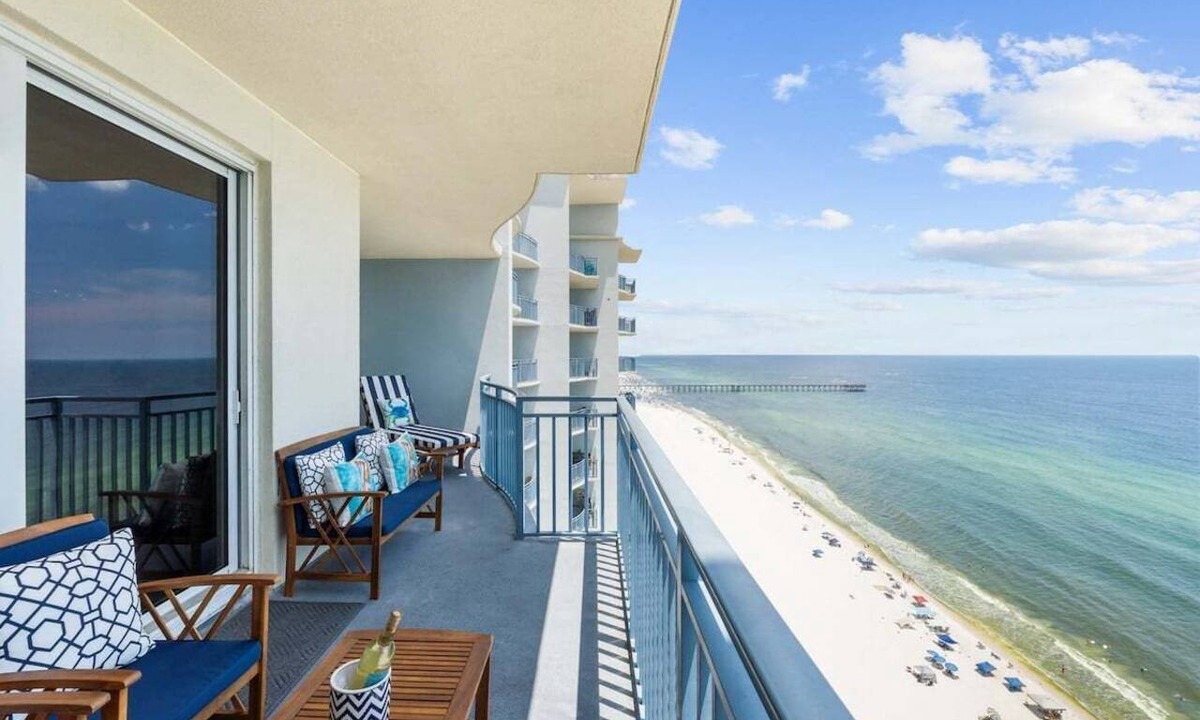 Panama City Beach Condo | Panoramic Gulf Views: 21st-Floor Sterling Breeze 2BR + Bunk