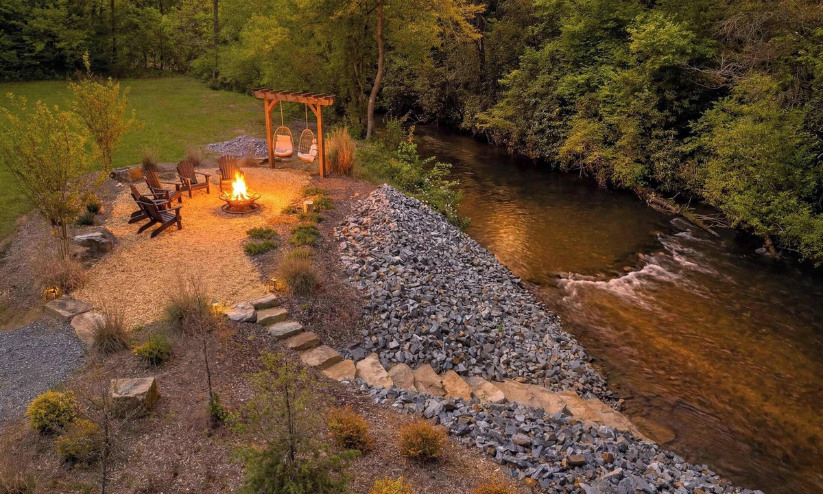 Epworth Cabin | Private Creekfront Cabin on Fightingtown Creek | Hot Tub, Game Room & Fishing