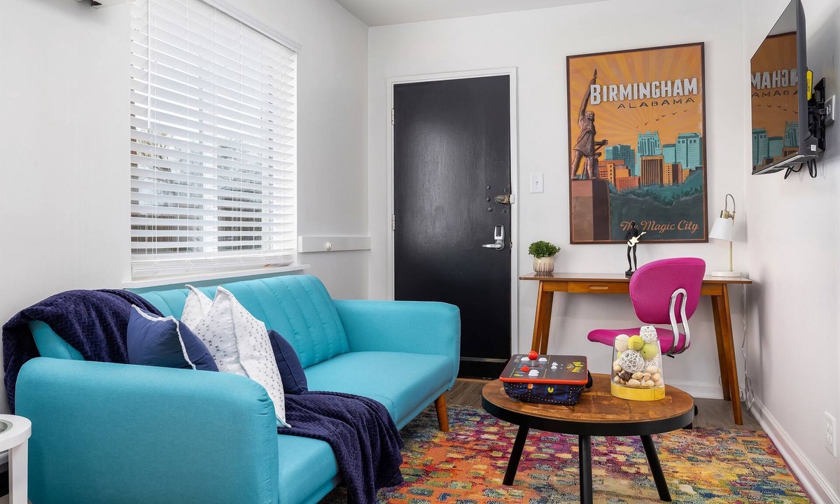 Five Points South Condo | Quiet Corner | Vulcan’s Hideout C2 | King Bed