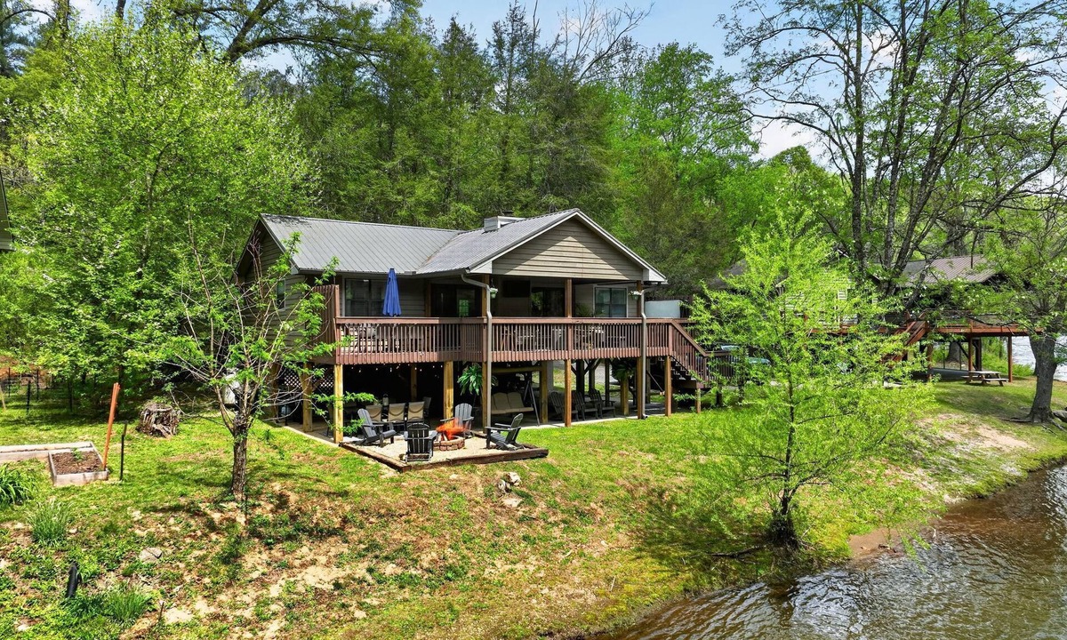 Sylva House | Reel Riverside Retreat: Hot tub, Fire Pit & Games