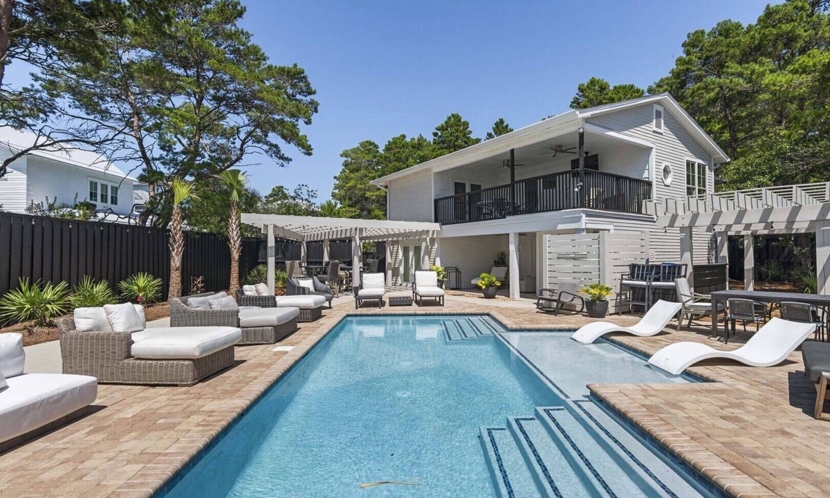 Dune Allen Beach House | Santa Rosa Home with Pool, Walk to Beach & Patio