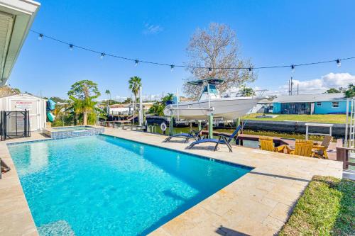 Hudson Beach Estates House | Spacious Canalfront Home w/Pool ~ 1/2 Mi to Beach