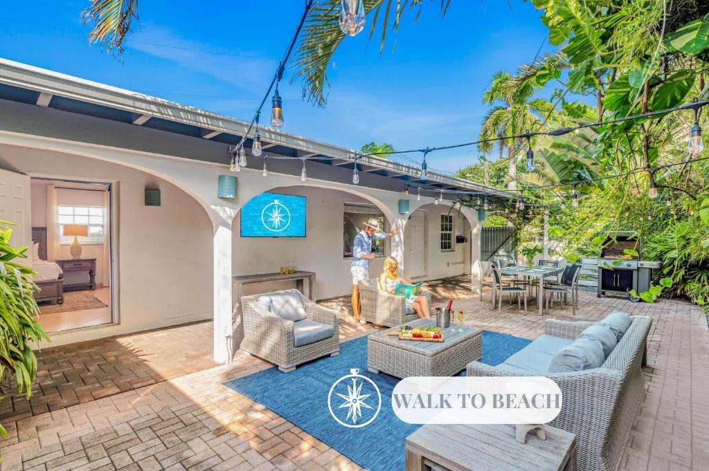Lauderdale Beach House | Steps from Beach Quaint Cottage Hot Tub Surf Key H0MES
