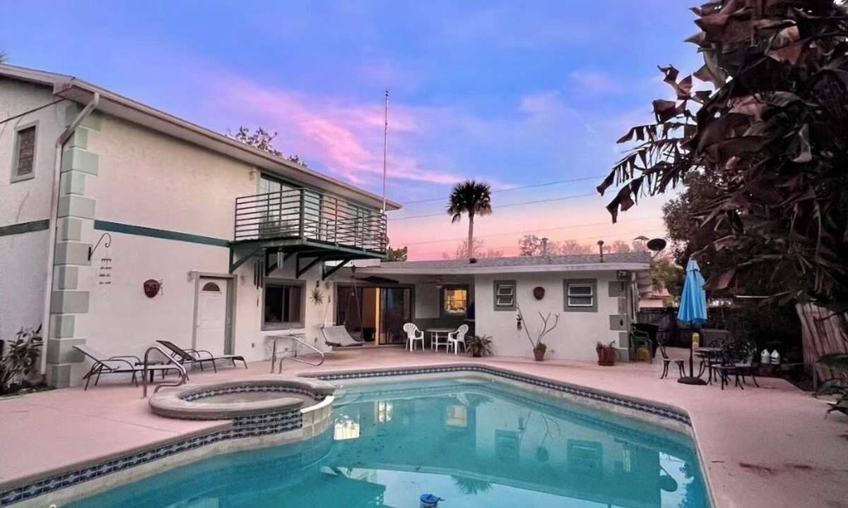 Hawks Park House | Tropical Riverside Oasis with Private Pool Near drive-on beach & river access