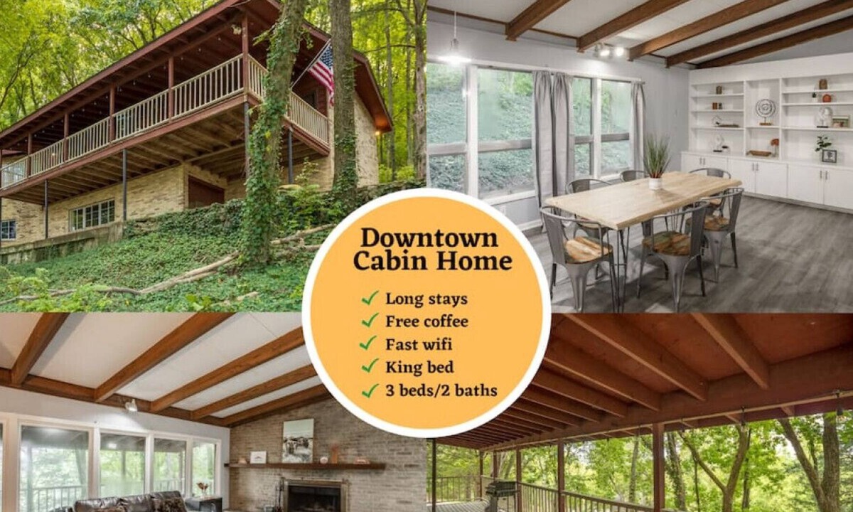 Huntsville House | Unique Downtown Cabin Home, 3 Bedrooms