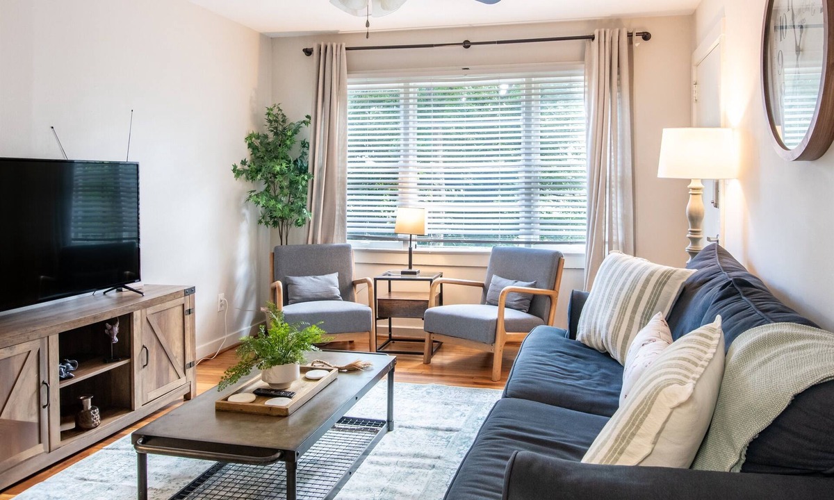 Five Points South Condo | Vulcan View A-King Bed/Private Parking/Patio