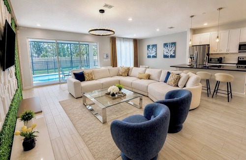 Kissimmee House | 10BR Resort Villa, 8 Bath, Sleeps 22, Pool, Near Disney