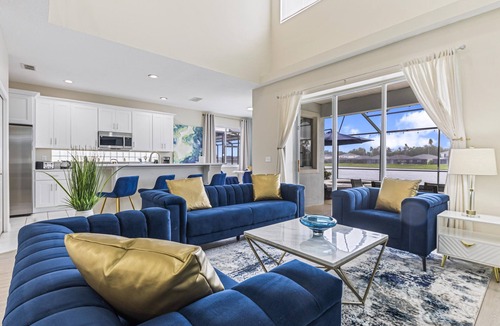 Sunset Lakes House | 5 bed pool home, south facing lake views, 5 mins to Walt Disney World® Resort!