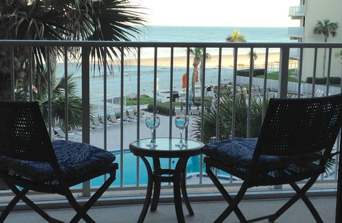 New Smyrna Beach Condo | Beachfront Living Stunning Ocean Views from Balcony and Great Room.