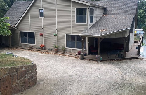Afton House | Beautiful waterfront home on Grand Lake, Fire pit, private dock in Fishtail Cove