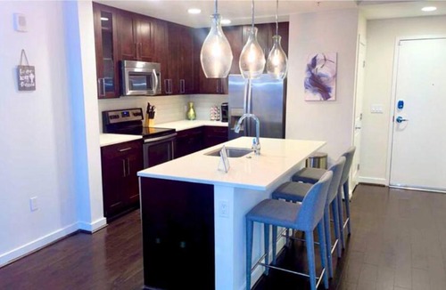 North Buckhead Apartment | Blue Luxe-Highrise, Balcony, Year-round Pool, City View!