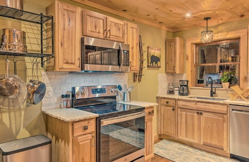 Skyland Cabin | Deck & Views: Hendersonville Cabin, Roads Are Open