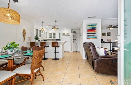 New Smyrna Beach House | Dog Friendly Home with Private Yard, Office & Fire Pit! STEPS to the Beach!