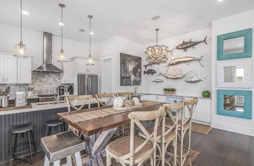 Dune Allen Beach House | Dog-Friendly Home with Pool, Elevator, Firepit, and Putting Green