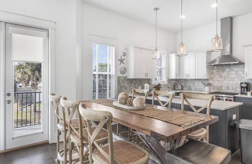 Dune Allen Beach House | Dog-Friendly Home with Pool, Elevator, Firepit, and Putting Green