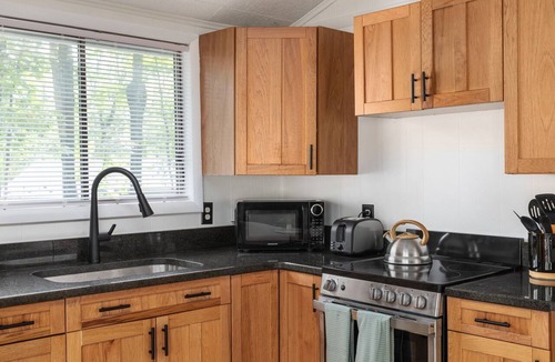 The Woods Cabin | Fireplace, Fire Pit & Resort Amenities