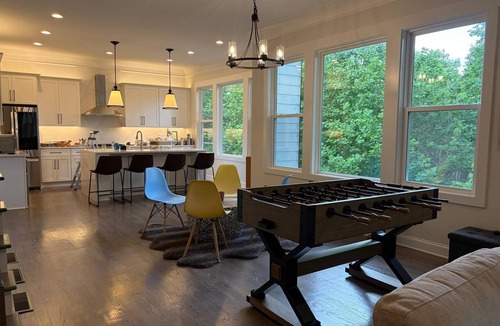 East Cobb House | Game Room Luxury Home @ Battery Chef Kitchen Deck