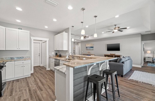 West Panama City Beach House | GUEST FAVORITE! FREE Golf Cart, HUGE NEW Deck w/Hot Tub, Dog Friendly!