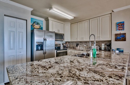 Fort Walton Beach Condo | Gulf Front Island Princess 201 with Beach Service, Soft Beds and Recliners!
