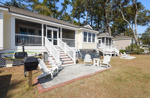 Melrose on the Beach House | JonBie Maison Ocean Serenity Cottage Oceanfront Cart included with Booking.