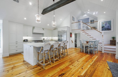 Heritage Woods House | Just Renovated! Spacious Sea Pines home near beach with private salt water dock