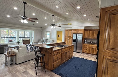 Madison Cabin | Lakefront Cabin on Cherry Lake with Basement Gameroom and Dock!