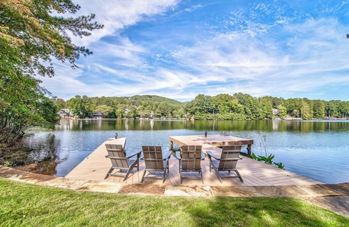 Waleska House | Luxury Lakefront Home with Hot Tub, Movie Room, Fire Pit
