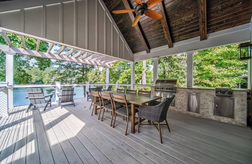Waleska House | Luxury Lakefront Home with Hot Tub, Movie Room, Fire Pit