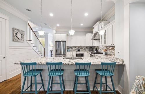 WaterSound West Beach House | Luxury retreat with screened porch, BBQ, pond view, firepit, pool & beach access