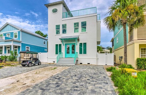 Santa Rosa Beach House | Modern House Deck and 6 Bicycles, Blocks to Beach!