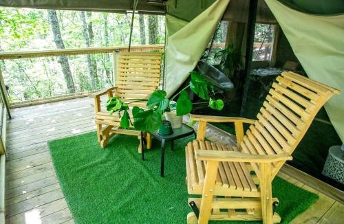 Trenton Other | Mountain Glamping Tent with Sunrise Views & Firepit in Rising Fawn, Georgia