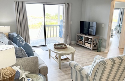 Oceanmarsh Subdivision Condo | Newly Renovated Oceanfront condo, steps from beach, 2 balconies