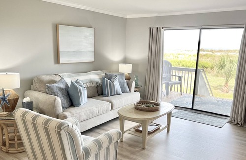 Oceanmarsh Subdivision Condo | Newly Renovated Oceanfront condo, steps from beach, 2 balconies