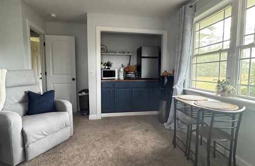 Reidsville Apartment | Peaceful Suite with private deck, master bedroom/bathroom with walk in shower.